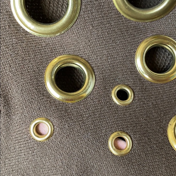 Michael Kors gold eyelet brown sweatshirt - Picture 3 of 6